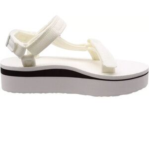 White Platform Tevas size 10